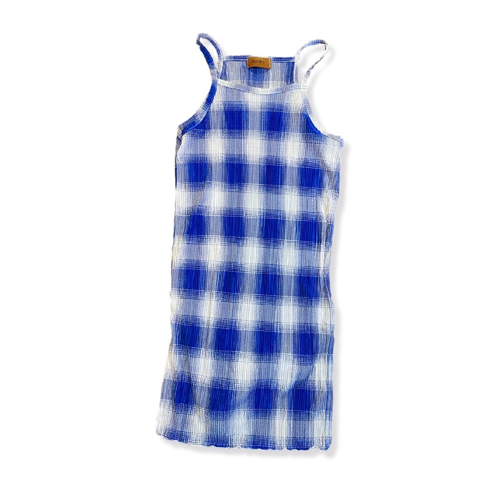 TheOpen Product Plaid Gingham Tank Top.